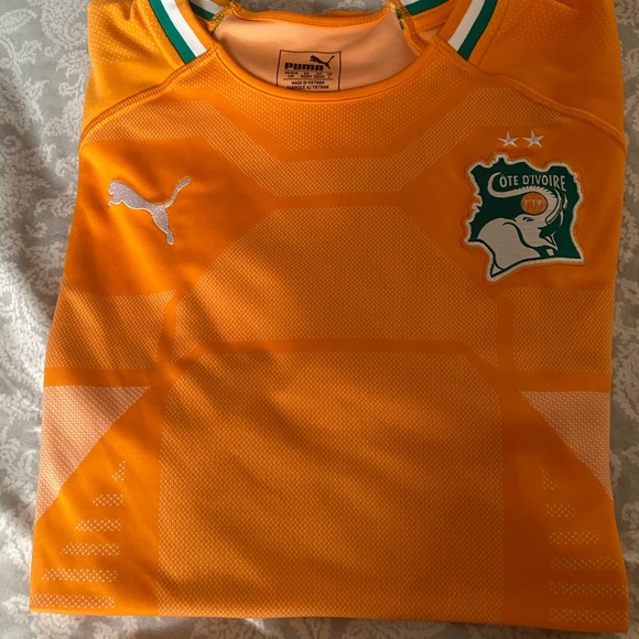 Adults Puma 2014-2015 Ivory Coast Home Shirt lg - Picture 1 of 3